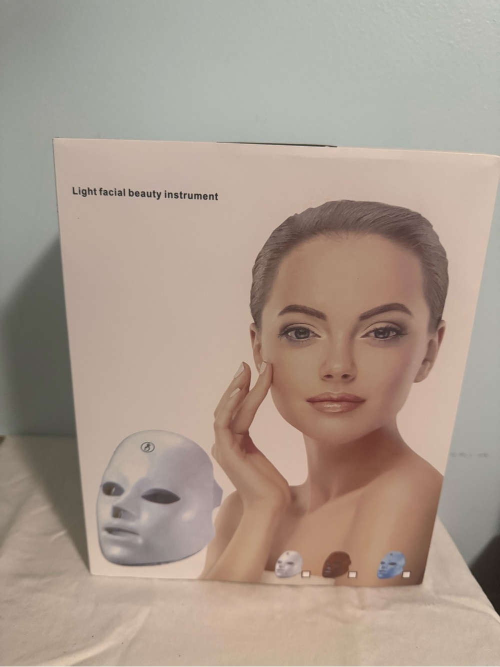 LED Light Facial Mask for Home Skincare - White